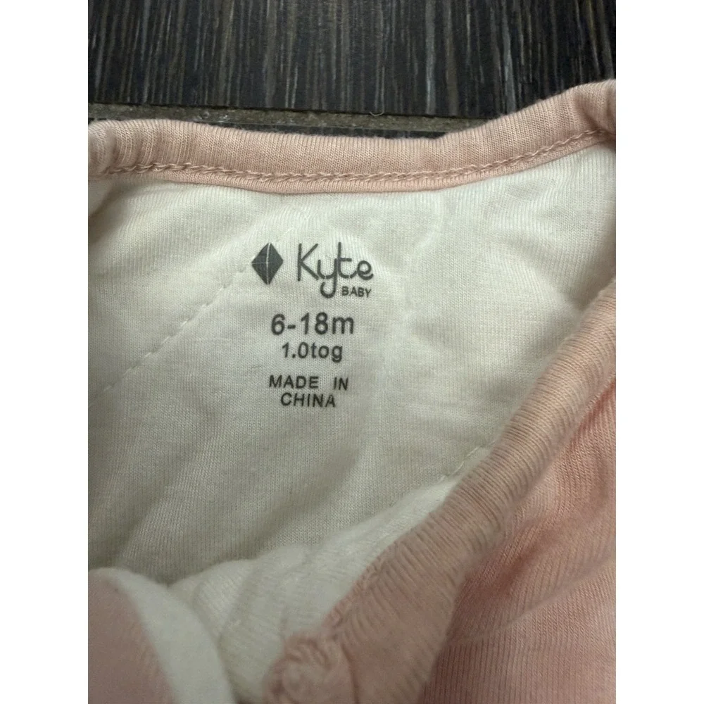 Kyte Baby Sleep Sack 1.0 Tog Size 6-18 Months Pale Pink Walker Sleeveless Bamboo
